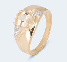 Harry Ivens IV Ring GG 375 mit einem Morganit und Brillanten