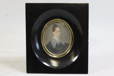 Biedermeier Damenbildnis Portrait Miniaturmalerei um 1820/30 (GV296)
