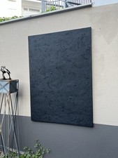 Schwarz - Hommage an Herbert Zangs texture art 140x100 pastos Acryl Leinwandbild