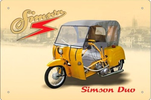 Blechschild simson duo - simson,