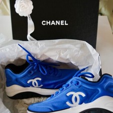 CHANEL SNEAKERS IN BLUE NYLON