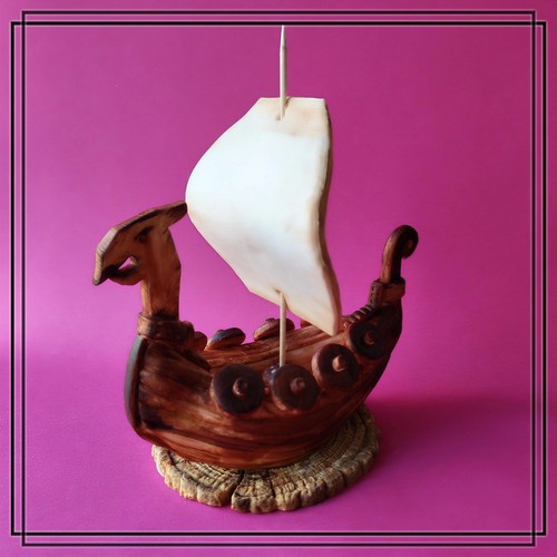 Wikinger schiff tortendeko aus - wikinger,