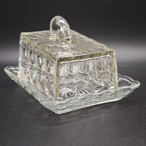Butterdose pressglas klar - butterdose,,