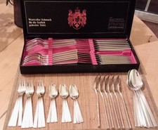 Besteck Versilbert 54-teilig, 100 Silberauflage Création Auerhahn Modell Bristol