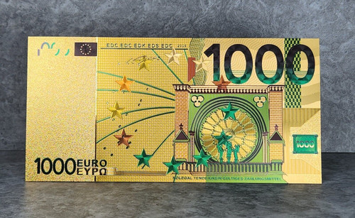 1000 euro gold banknote - gold-banknote,
