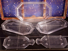 WMF Vitrine 5x Glas Servier platten Frühstücks Brettchen Teller Konvolut