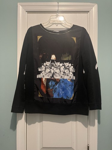 Zara print pullover - zara, schwarz
