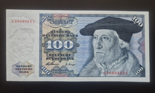 100 schein 1960 unc - 100, dm