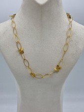 E81# Schmetterlings Handarbeit Kette G Gold 750 punziert 46 cm