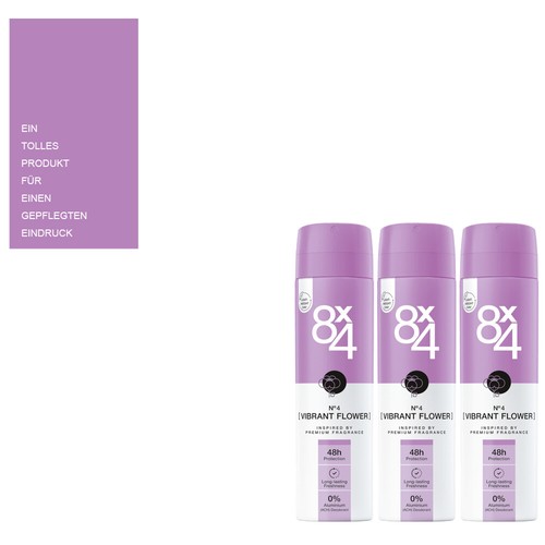 3x150ml 8x4 bodyspray - 8x4,