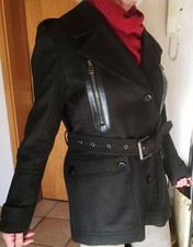 BELSTAFF Gr. 38 Schwarze, schwere 100% Designer-Cotton Jacke,  Motorrad etc.