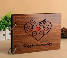 Fotoalbum zum Selbst Gestalten  Scrapbooking-Erinnerung Fotoalbum Aus Holz 