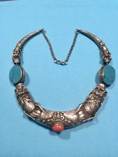 Silber Drachen Collier Kette