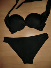 traumschöner Push-Up-Bügel-Bikini Neckholder H&M schwarz Gr. 36-38 CUP 75 B-C