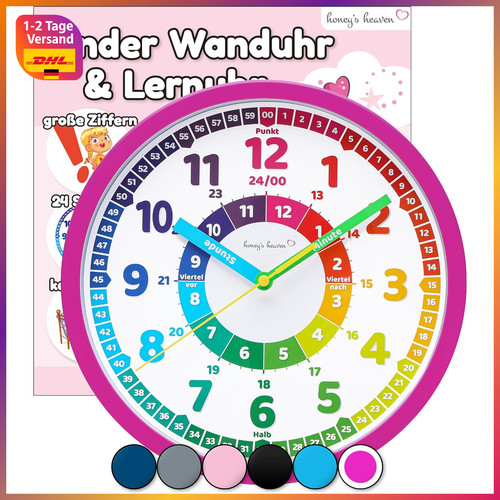 Wanduhr lernuhr uhrzeit - wanduhr,
