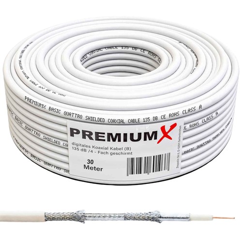 Premiumx 30m koaxialkabel - premiumx,