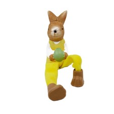 Deko-Figur Kantenhocker Osterhase 4,5x4,3x8,5 cm Gelb