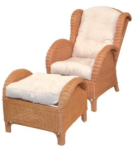 Sessel mit sitzhocker - mit,
