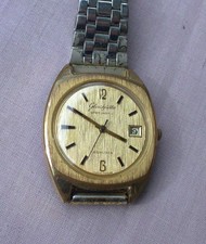 alte Armbanduhr GUB Glashütte Spezimatic Kal.75 mit Datum 26 Rubis