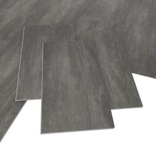 PVC Boden Vinyl Fliesen, Dunkelgrau, Betoneffekt, 1,47 m²/ 8 Fliesen, ARTENS