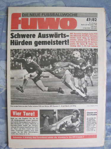 Ddr fuwo 11 spieltag - fuwo, 47/82