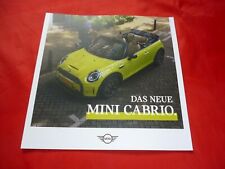 MINI Cabrio F57 One Cooper Cooper S Prospekt Brochure Depliant Folleto von 2021