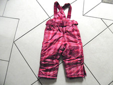 Schneehose Gr. 86 Mädchen Topolino Pink kariert Fleece gefüttert Hosenträger Top
