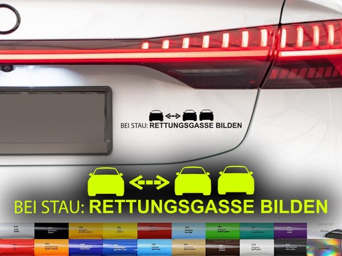 Rettungsgasse bilden aufkleber - rettungsgasse,