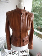 BELSTAFF Traumhafte Echtleder Jacke dt.Gr. 36 Ital.Gr 42 tailliert cognac wNEU