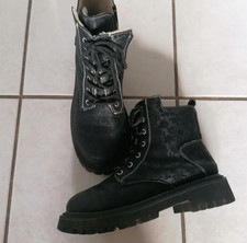 Boots + schwarz + 39 + gefüttert + Stiefelletten + Biker + Gothic + Goa