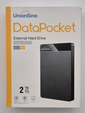 UnionSine Externe Festplatte 2TB  für PC, Mac,TV, Wii U, Xbox, PS4 (Schwarz) HD2