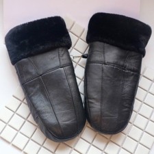 Herren Damen Schafsfell Leder