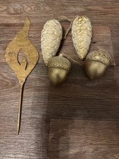 Nr. 54 Deko Weihnachten Hänger/Stecker gold 5-tlg.