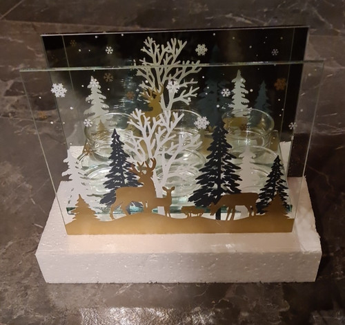 Teelichthalter winterwald - teelichthalter,