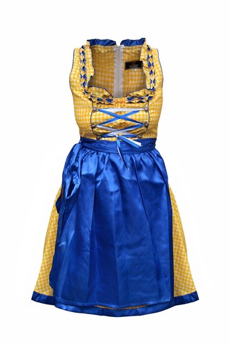 Dirndl kleid mit schürze gelb - kleid,