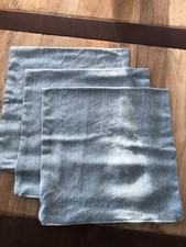 Kissenbezüge Fischgrät Wollstoff Blaugrün 3 Stück