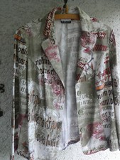 Damen Kurzjacke von Steve Ketell Gr. 42 Hell/Bedruckt Baumwolle