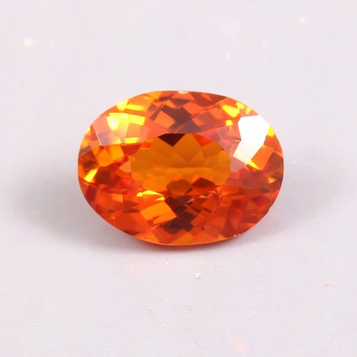 Natural orange saphir oval - natural,
