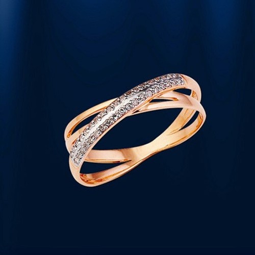 Rose rotgold 585 ring mit - ring,