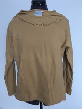 Barisal - Sweatshirt / Pullover, beige braun gold, 100 % Baumwolle - Gr. M / 38
