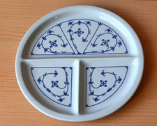 indisch blau strohblume Servierteller mit Unterteilung Bavaria 24,5 cm