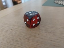 DDR Würfel Bakelit Cube Faturan Catalin 3,4cm Rot