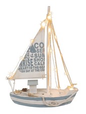 Segelboot Holz LED Beleuchtung
