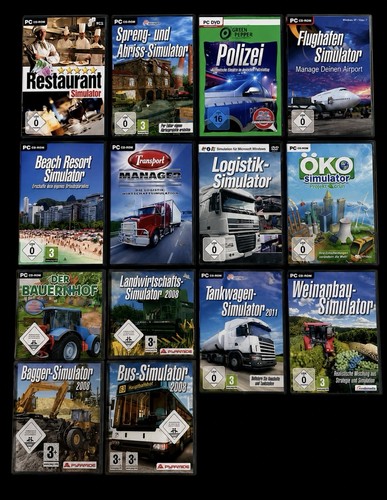 Spiele paket 14x - pc, simulator