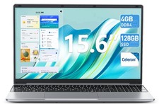 Büro Laptop 15,6 Zoll Full HD | 4GB RAM 128GB SSD | Windows11 | Leicht & Schnell