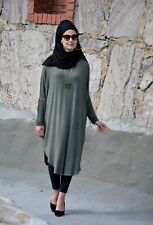 Tunika-Tunik-Hijab Kleid-langer Oberteil-Tesettür H-572 