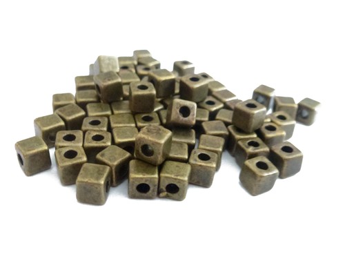 Metallperlen würfel mm - würfel, 4