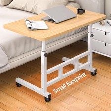 Laptoptisch HöHenverstellbar, Computertisch Laptop PC Beistelltisch Mit Rollen