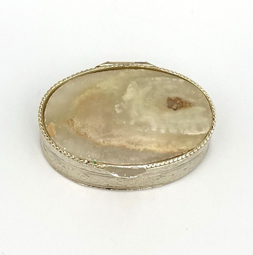 Vintage pillendose onyx - vintage, marmor