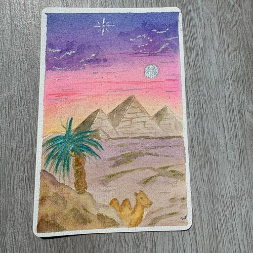 Handgemalt aquarell karte - karte, bild